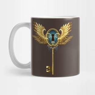 Key with Golden Wings ( Steampunk wings ) Mug